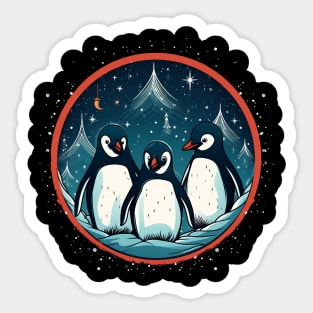 Penguin in Ornament, Love Penguins Sticker